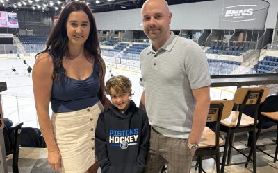 “A great way to be together.” Family finds community, hockey and memories at the Pistons